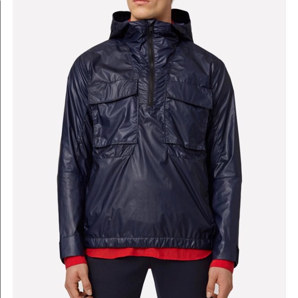 J. Lindeberg Randy Rubberized Hooded Rain Jacket